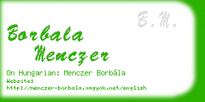 borbala menczer business card